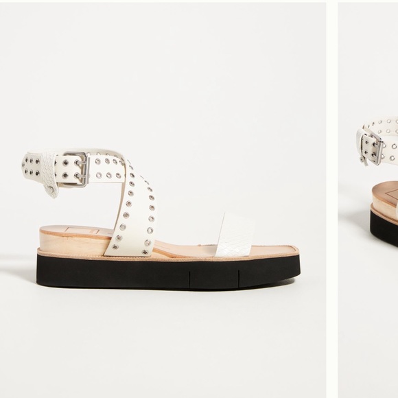 Anthropologie Shoes - Like new❤️ anthro studded white platform sandals